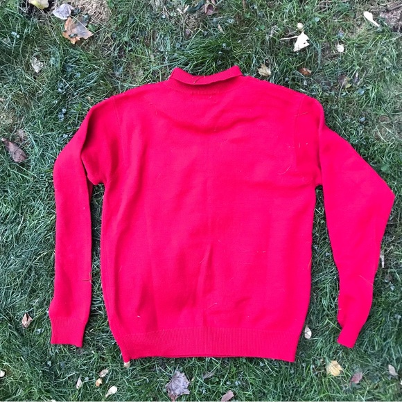 Vintage 1960s red turtle neck sweater - Picture 2 of 6